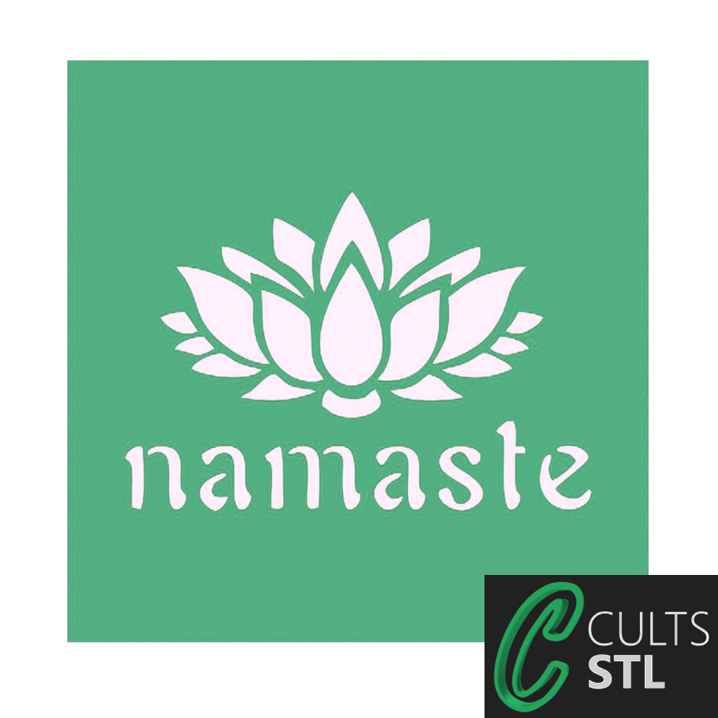 plantilla flor loto namaste 10x10cm hogar casa 3D print model - Mito3D