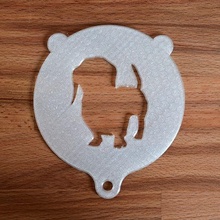 stencil latte macchiato cappuccino motivo bassotto modello animale cani cane labrador 3d print model - Mito3D