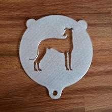 Schablone Latté Cappuccino Motiv Windhund Vorlage Tier Hunde Hund Labrador 3d print model - Mito3D