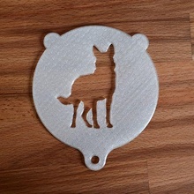pochoir latté cappuccino motif berger chien modèle chiens Lait café Labrador 3d print model - Mito3D