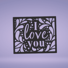 stencil love you letters letter 3d print model - Mito3D