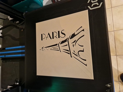 şablon pochoir Paris ev deko tasarım Sanat 3d print model - Mito3D