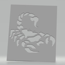 stencil scorpion art painting airbrush 3d print model - Mito3D