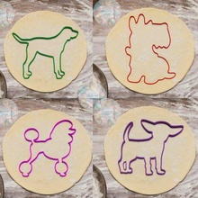 plantilla conjunto perro Galleta cortador corte masas pastel cortadores panadería sellos moldes animal animales 3d print model - Mito3D
