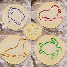 stencil set marine inhabitants cookie cutter kitchen cutting masses cake cutters bakery porcelain ceramine clay pastry bakers marker markers stamps molds animal animals dove swan penguin duck hummingbird turtle starfish seal fish 3d print model - Mito3D