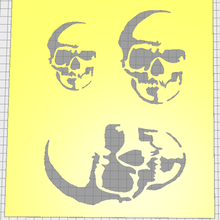 plantilla cráneo 02 art galería de símbolos skul el 3d print model - Mito3D