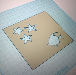 plantilla estrella mar pez silueta sirena 3d print model - Mito3D
