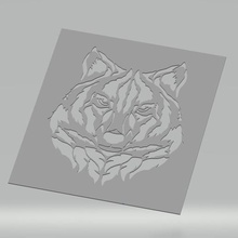 stencil wolf various painting airbrush 3d print model - Mito3D