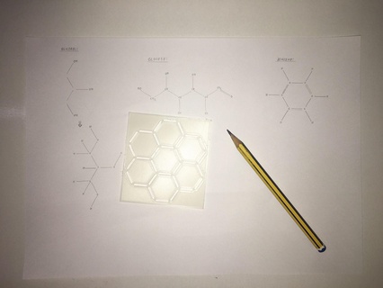 stencil disegno chimica formule 3d print model - Mito3D
