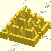 step pyramid maze game customizer openscad 3d print model - Mito3D