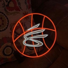steph curry logo basketball el wire channel art led light decorative 3d print model - Mito3D