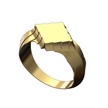 trat Pastille geformt Signet Ring Größen 6to10 3d drucken Modell Schmuck Diamant dreieckig gravierbar druckbar Aussage 3d print model - Mito3D