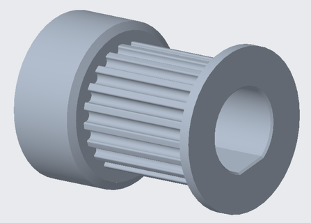 stepper motor gt2 timer pulley 20 teeth 12mm belt width 8mm bore Tools 3d_printer_parts 3d print model - Mito3D
