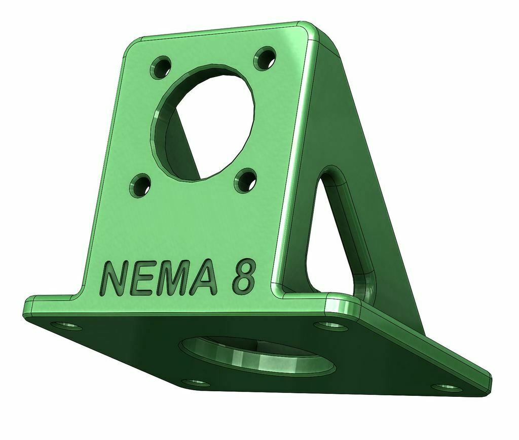 paso estante soporte nema 8 nema17 schrittmotor motor montar bricolaje diy 3D print model - Mito3D