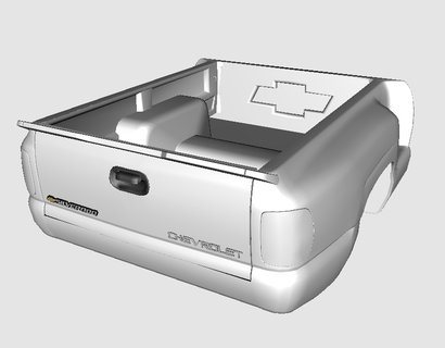 escalón cama 1 24 silverado 99 06 3d print model - Mito3D
