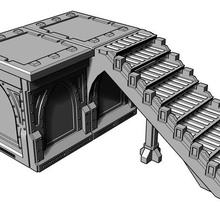 pasos necromunda martillo guerra 40k terreno juego 3d print model - Mito3D