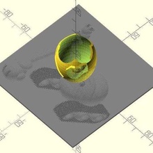 die stereographische Foto Kunst Graustufen pixel stereoprojection stereografische customizer openscad math 3d print model - Mito3D