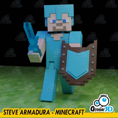 steve armadura minecraft juego skibidi baño amapola 3 roblox juguetes flexible color partes dia gato flexi articulado digital circo guillermo afton fnaf púrpura hombre zoonomalía 3d print model - Mito3D