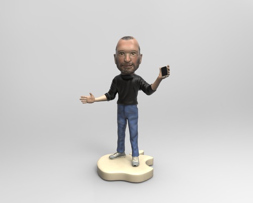 steve trabajos arte figura manzana iphone 3d print model - Mito3D