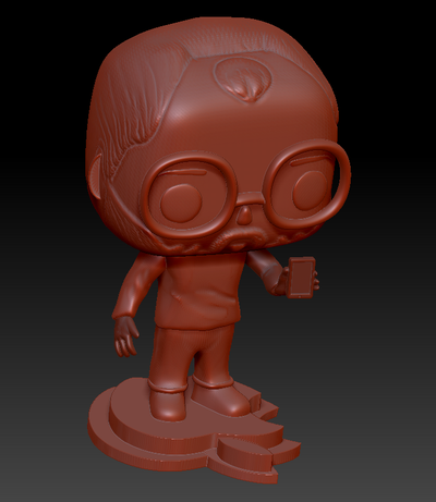 steve trabajos funko arte manzana juguetes 3d print model - Mito3D