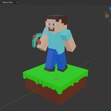 steve Minecraft gioco eroina ender uomo fortnite 3d print model - Mito3D