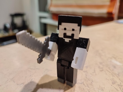 Steve Minecraft 65mm 3d print model - Mito3D