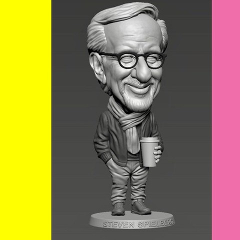 steven spielberg Kunst komisch Direktor Kino Figur 3D print model - Mito3D