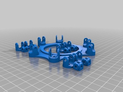 Stewart Plate forme robotique 3d print model - Mito3D