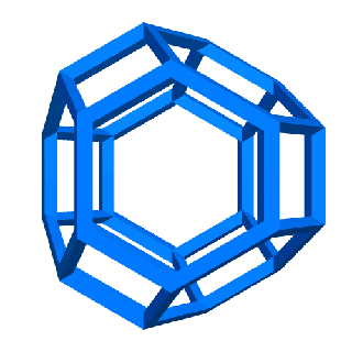 stewart truncated octahedron 2 structural geometry math model stem education geometric topology 3d print model - Mito3D