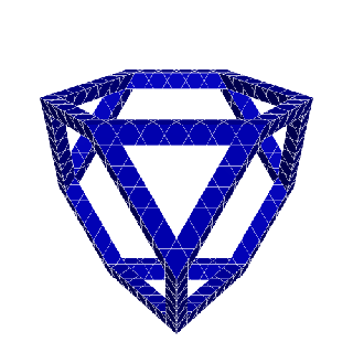 Stewart truncado tetraedro 1 estrutural geometria matemática modelo haste Educação geométrico topologia 3d print model - Mito3D