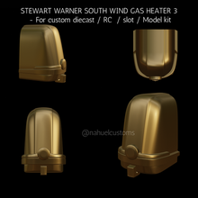 stewart warner south wind gas heater 3 - custom diecast rc slot model kit tamiya revell amt 1 24 25 hot rod 3d print model - Mito3D