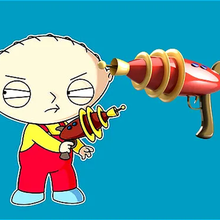 stewie's raygun family guy 3d print model - Mito3D