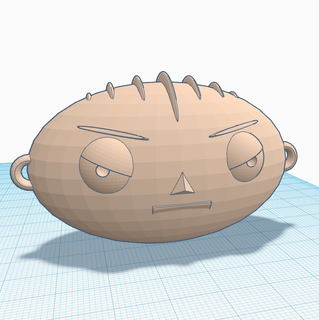 Stewie llavero Arte dibujos animados familia chico 3d print model - Mito3D