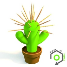 Stock Kaktus Zahnstocher Tabelle gehackt Haus Lebensmittel 3d print model - Mito3D