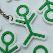 stick figure keychain pendant 3d print model - Mito3D