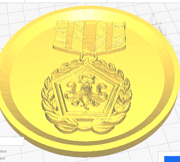 bastão medalha montanha russa jogos casa cor arte 3d print model - Mito3D