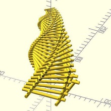 stick tower art spiral customizer square openscad math 3d print model - Mito3D