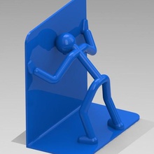 stickman fermalibri gadget uomo reggilibro omino 3d print model - Mito3D