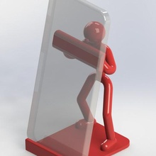 stickman smartphone-Halter home omino Telefon stand Halter smartphone 3d print model - Mito3D