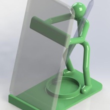 stickman-smartphone-Kugelschreiber-Halter home Stift smartphone Halter stand Telefon stickman omino 3d print model - Mito3D