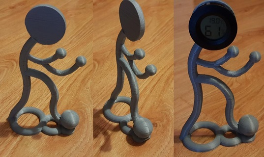 stickman futebol jogador decoração 3d print model - Mito3D