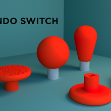 sticks bundle nintendo switch joy-con controller stick arcade gamepad mario supermario 3d print model - Mito3D
