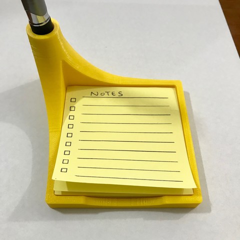 sticky notes, penna titolare casa 3D print model - Mito3D