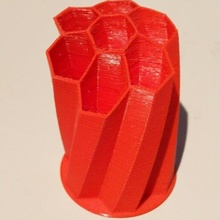 stiftehalter honeycomb light home office useful 3d print model - Mito3D