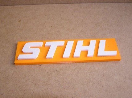 stihl high quality tool brand logo tools poster sign workshop suitcases 3d print model - Mito3D