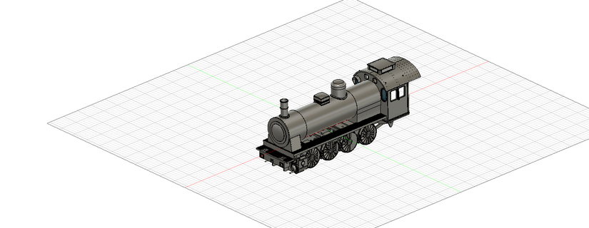 still work- bb 755 steam locomotive gauge0 1 45 gauge track 0 wagon train railroad br55 3d print model - Mito3D
