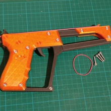 stinger - modular semi automatic rubber band gun game prusa scifi tactical toy 3d print model - Mito3D