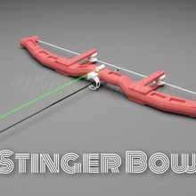 stinger bow game arrow nerf launcher dart models high poly toy aircraft jet plane rc drones uav 3d printing quadcopter dji pixhawk apm 3d print model - Mito3D