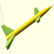 stinger model rocket openscad rocketry scad hobby 3d print model - Mito3D