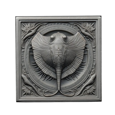 stingray animal relief art animals yeggi mito3d bust google pendants medallion animal-relief wall-art wall 3d print model - Mito3D